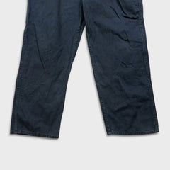 Dickies Overalls Mens Size 2XL Blue Bib Dark Wash Hammer Loop Workwear Denim