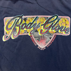 Vintage 90s Body Glove T Shirt Mens XL Blue Hermosa Beach CA Surf Sun Faded Tee