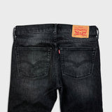 Levi's 511 Jeans Mens 32x30 Black Slim Fit Straight Leg Stretch Faded Mid Rise Denim Pants