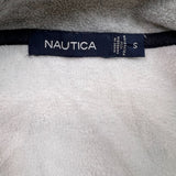 Nautica Fleece Mens Small White 1/4 Zip Outdoor Pullover Jacket