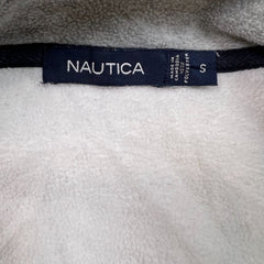 Nautica Fleece Mens Small White 1/4 Zip Outdoor Pullover Jacket