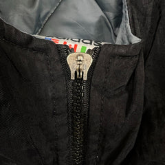 Vintage 90s Adidas Jacket Mens Large Black Essential Stripe Full Zip