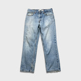 Vintage Y2K Levi's 516 Jeans Mens 34x30 Blue Slim Straight Leg Faded Light Wash Denim Pants