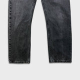 Vintage Y2K Levi's 505 Jeans Mens 33x32 Black Regular Fit Straight Leg Dark Wash Faded Denim Pants