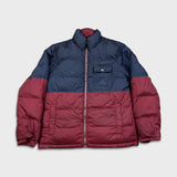 Tommy Hilfiger Jacket Mens Medium Red Reversible Down Puffer Heavy Coat