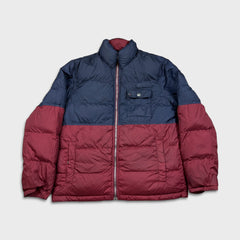 Tommy Hilfiger Jacket Mens Medium Red Reversible Down Puffer Heavy Coat