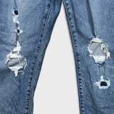 Levi's 512 Jeans Mens 30x30 Blue Slim Taper Medium Wash Distress Stretch Denim Pants