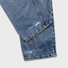 Vintage 90s Levi's Jeans Mens 38x30 Blue Relaxed Fit Light Wash Orange Tab Denim Pants