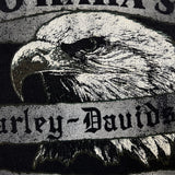 Vintage 1991 Harley Davidson Great American Hog T Shirt Mens Medium Black 3D Emblem USA