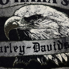 Vintage 1991 Harley Davidson Great American Hog T Shirt Mens Medium Black 3D Emblem USA