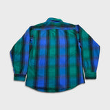 Vintage 90s Five Brother Shirt Mens Medium USA Flannel Plaid Long Sleeve Button Up