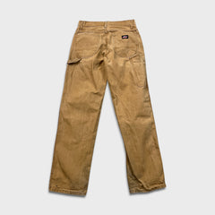 Dickies Pants Mens 28x32 Beige Straight Leg Faded Hammer Loop Canvas Workwear
