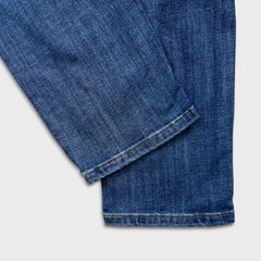 Levi's Boyfriend Jeans Womens 38x27 Blue Relaxed Fit Mid Rise Distressed Denim Pants