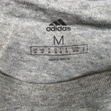 Adidas T Shirt Mens Medium Gray Essentials 3 Stripes Spell Out Short Sleeve Tee