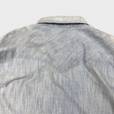 Levi's Barstow Denim Shirt Mens 2XL Blue Light Wash Slim Fit Western Pearl Snap