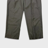 Vintage 80s Gala Slacks Pleated Trousers Mens 36x30 Green Pure Wool Dress Pants