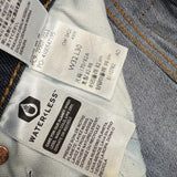 Levi's 502 Jeans Mens 32x28 Blue Regular Taper Fit Dark Wash Stretch Denim Pants
