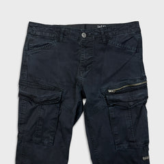 G-Star Raw Pants Mens 34x32 Black Straight Fit Casual Utility Cargo Trousers