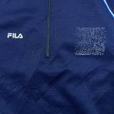 Vintage 90s Fila Sweatshirt Mens Small Blue Japanese 1/4 Zip Tracksuit Top