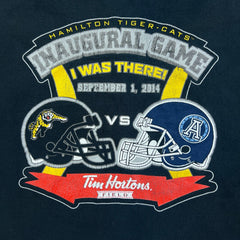 Vintage 2014 Bulletin Hamilton Tiger Cats CFL T Shirt Mens XL Black Sports Football Tee