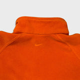 Vinatge Y2K Nike Sportswear Fleece Mens Large Orange Swoosh 1/4 Zip Outdoor Pullover Jacket