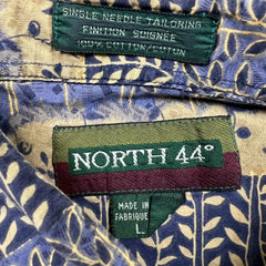 Vintage Y2K North 44 Shirt Mens Large Floral Hawaiian Button Up