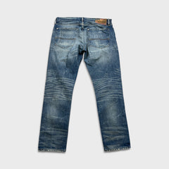 Ralph Lauren Jeans Mens 36x32 Blue Denim & Supply Tapered Straight Distressed Faded Pants