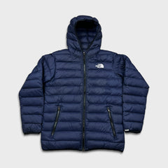 The North Face Jacket Mens Medium Blue Puffer Down 700 Full Zip Outdoor Coat