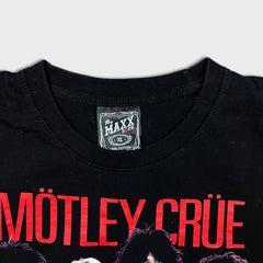 Vintage Y2K Motley Crue T Shirt Mens XL Black Double Sided Graphic Rock Band Tee