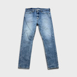Levi's 510 Skinny Jeans Mens 34x30 Blue Light Wash Stretch Mid Rise Tapered Leg