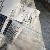 Levi's Wedgie Straight Jeans Womens 26x28 Blue Distressed Light Wash Denim Pants