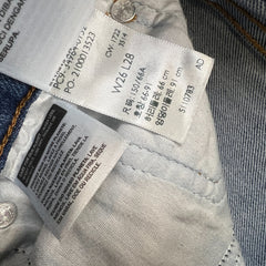 Levi's Wedgie Straight Jeans Womens 26x28 Blue Distressed Light Wash Denim Pants