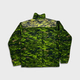 Canadian CADPAT Digital Woodland Camo Combat Fleece Jacket Mens XL Green Full Zip Military