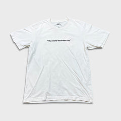 Uniqlo Andy Warhol SPRZNY T Shirt Mens Medium White World Fascinates Me Art Tee