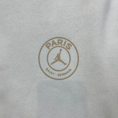 Nike Jordan PSG Paris Saint Germain Hoodie Mens Large White Soccer Hooded Sweater