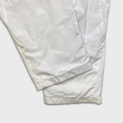 Vintage Y2K Kappa Gara AS Roma Track Pants Mens 2XL White Athletic Sportswear FIFA
