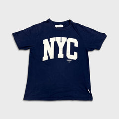 Black Chocoolate NYC T Shirt Mens Medium Blue Collegiate Arch Logo Tee