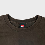 Vintage Y2K Quiksilver T Shirt Mens Large Brown HI Mountain Logo Faded Outdoor Graphic Tee