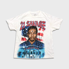 21 Savage The American Dream Tour T Shirt Mens XL White Slaughter Gang Rap Tee