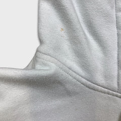 Vintage Y2K Quiksilver Hoodie Mens Small White Full Zip Surf Skater Hooded Sweater