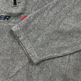 Vintage 90s Tommy Hilfiger Fleece Mens Large Gray 1/4 Zip Spell Out Athletics Jacket