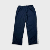 Vintage Y2K Adidas Track Pants Mens XL Blue 3 Stripes Spell Out Relaxed Straight Jogger
