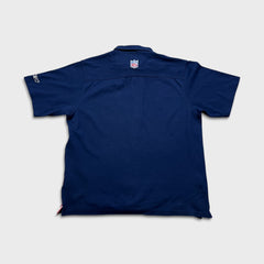 Vintage Y2K Reebok New England Patriots Shirt Mens Large Blue Football NFL Short Sleeve Button Up
