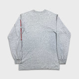 Vintage 90s Detroit Red Wings Long Sleeve Shirt Mens Medium Gray Bulletin NHL Hockey Tee