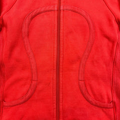 Lululemon Scuba Hoodie Womens Size 10 Red Full Zip Sports Hooded Sweater