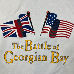 Vintage 90s Battle of Georgian Bay T Shirt Mens Small White War of 1812 Tee