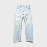 Vintage 90s Levis 501 Jeans Womens 29x31 Original Straight Light Wash Distressed Denim Pants