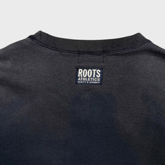Vintage 90s Roots Athletics Sweatshirt Mens XL Blue Sun Faded Distressed Pullover