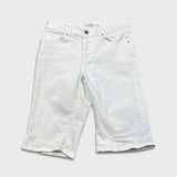 Levi's Bermuda Shorts Womens Size 28 White Classic Stretch Floral Denim Jorts