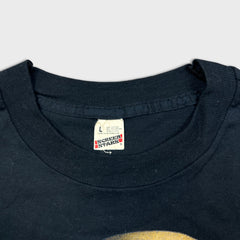 Vintage 1988 3D Emblem Sh*t Happens T Shirt Mens Medium Black USA Single Stitch Tee